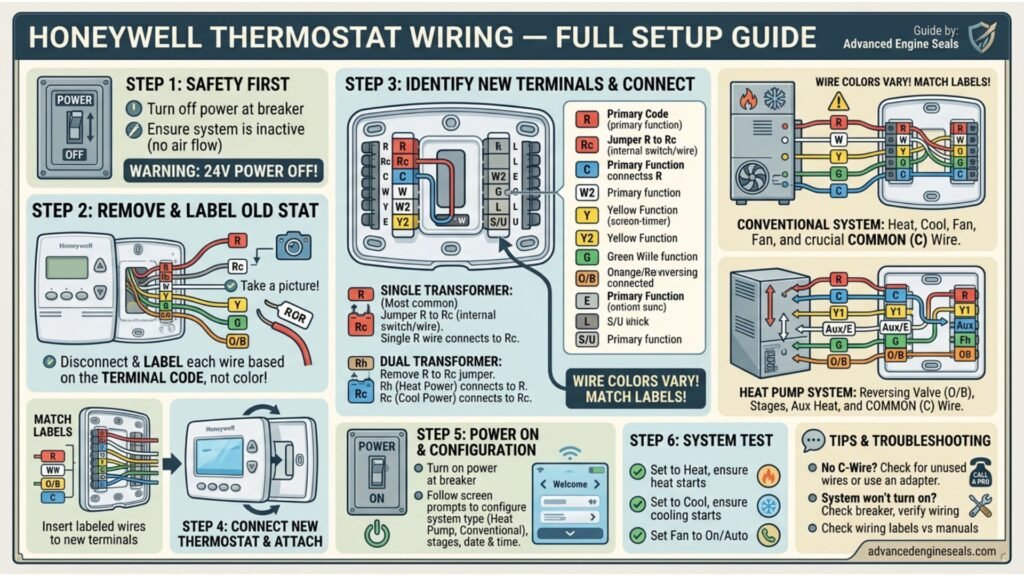 Honeywell Thermostat Wiring — Full Setup Guide