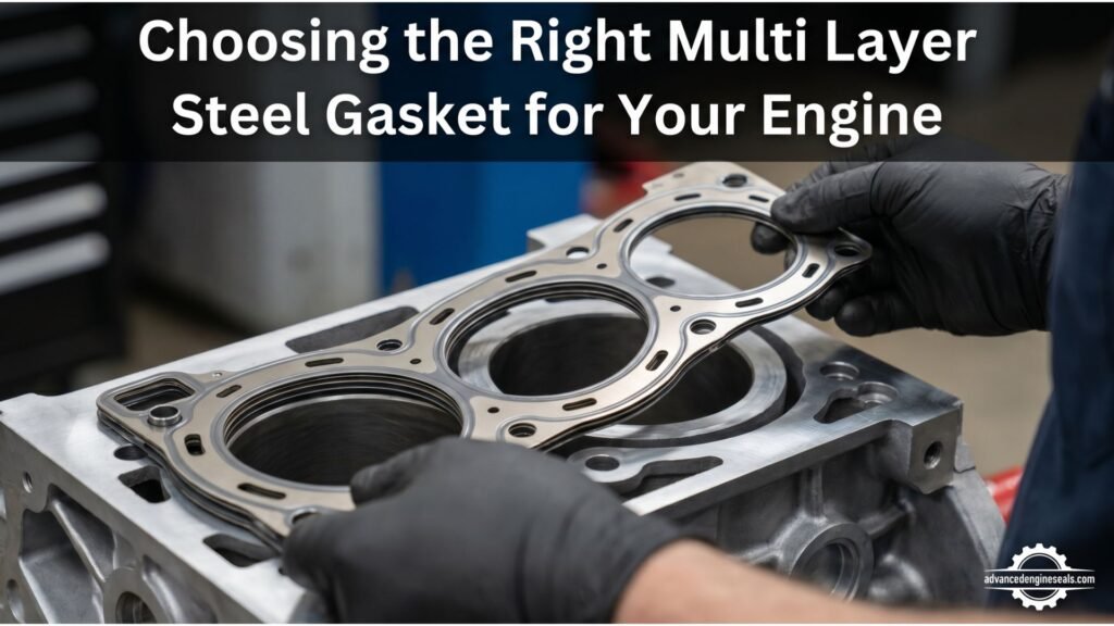A multi layer steel gasket — the modern standard for reliable engine sealing.