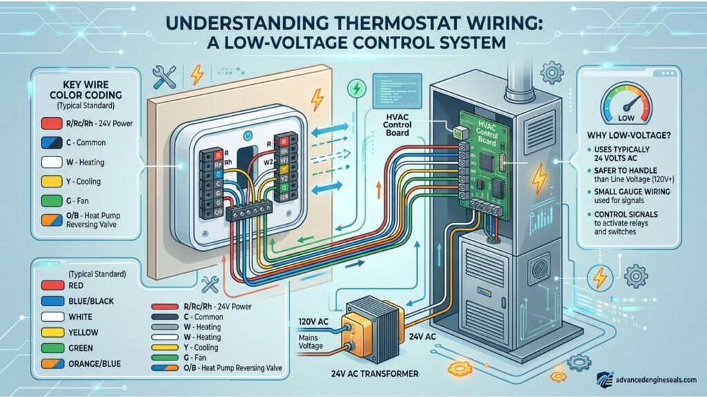 This thermostat wiring color code is the foundation of every thermostat wiring diagram you will ever encounter