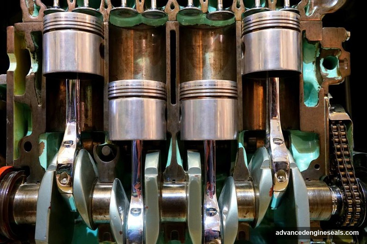 front crankshaft seal leak close-up overview
